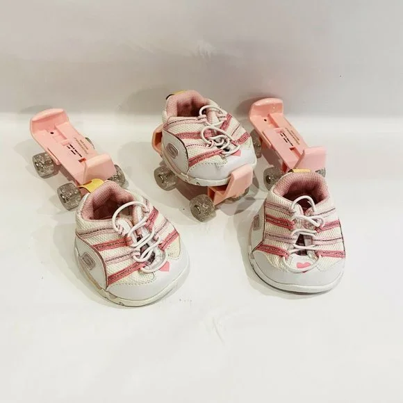 Lot Build A Bear Workshop Pink Roller Skates & sneaker lot for plush animals - Picture 2 of 13